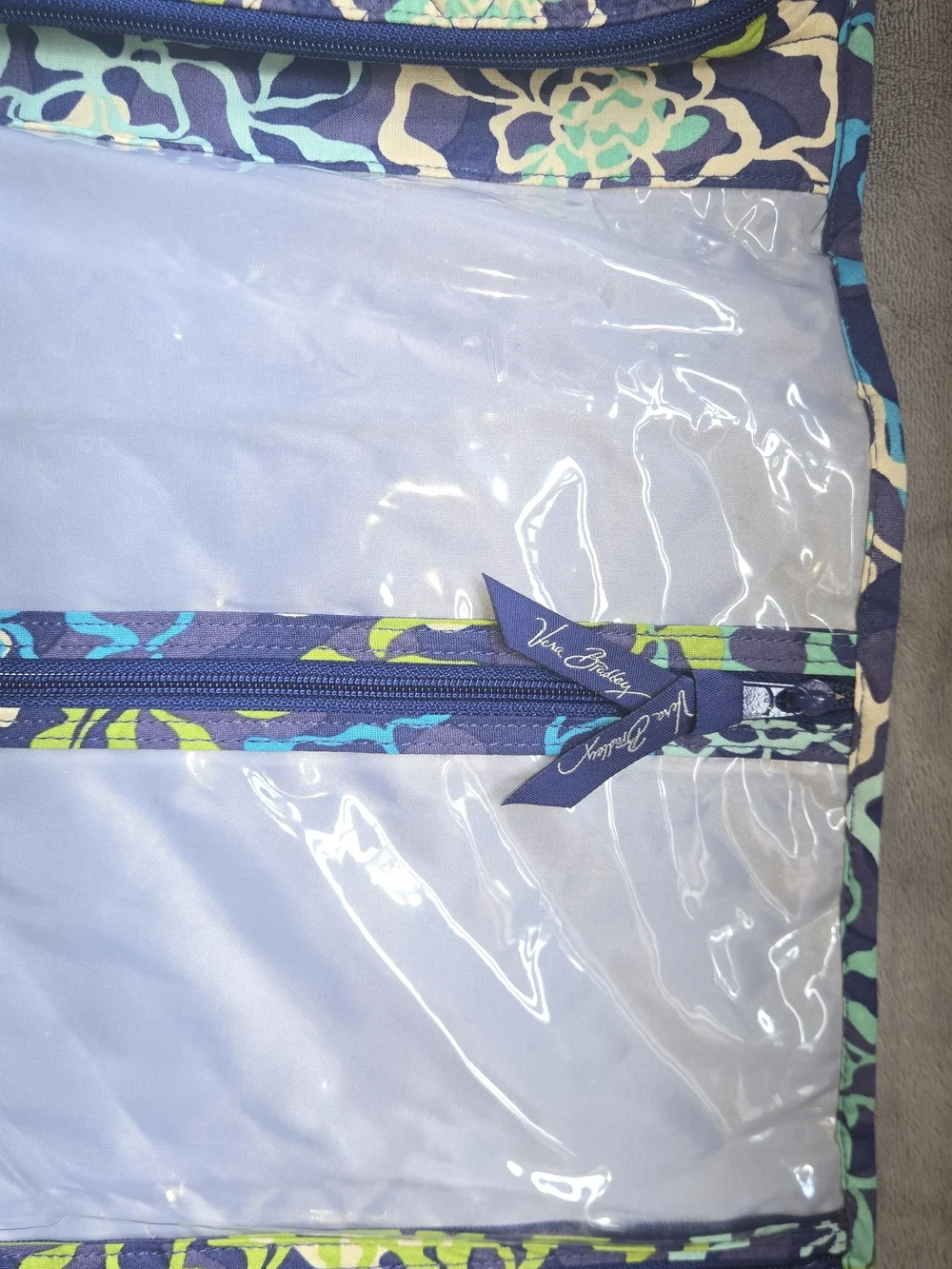 Vera Bradley Jewelry Travel Tote in Navy, Teal, Lime, Cream